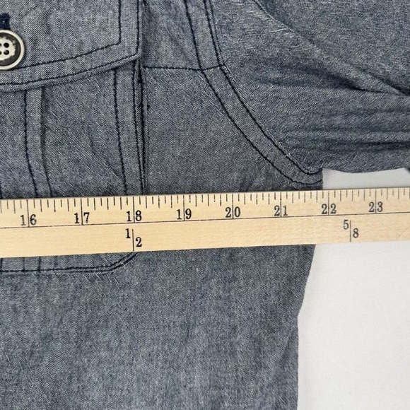 Fossil Jacket Mens‎ Large Blue Chambray Full Zip Lightweight Classic Neutral NEW - Picture 15 of 16